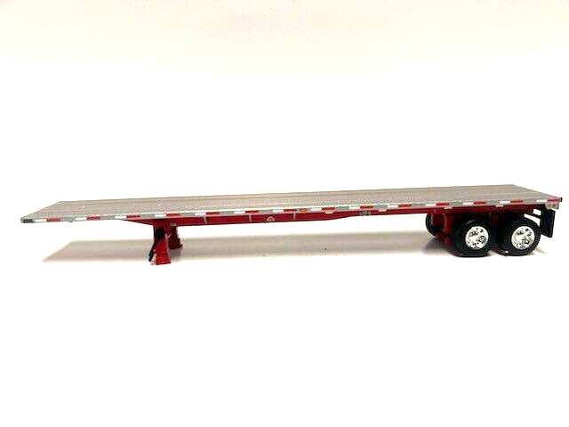DCP FIRST GEAR 1/64 SCALE FLATBED TRAILER SILVER DECK RED FRAME