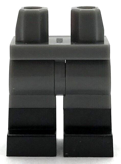 Lego New Dark Bluish Gray Minifigure Pants Legs with Black Boots Pattern Parts