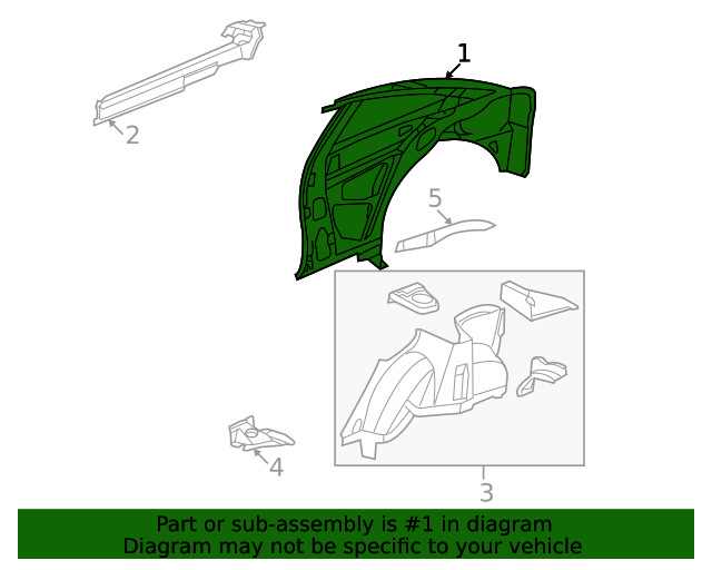 Genuine GM Inner Panel Assembly 88955235