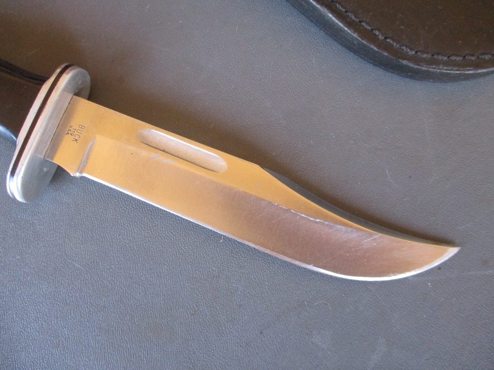 Vtg No Date Code BUCK MODEL 119 Fixed Blade Knife with Sheath