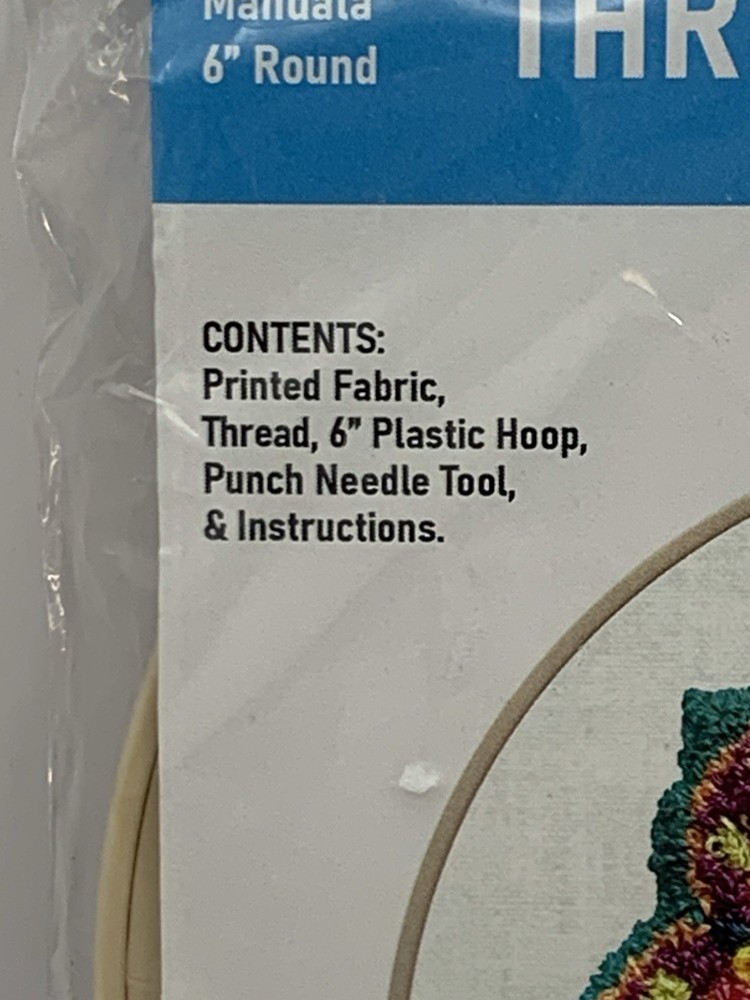 Janlynn Mandala Thread Punch Needle Kit. 6” Hoop, Fabric, Tool & Instructions