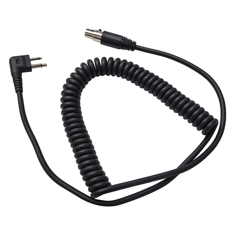 2-Pin to 5-Pin Coil Cord Cable for Motorola/HYT/Black Box/Speedcom Radio Headset