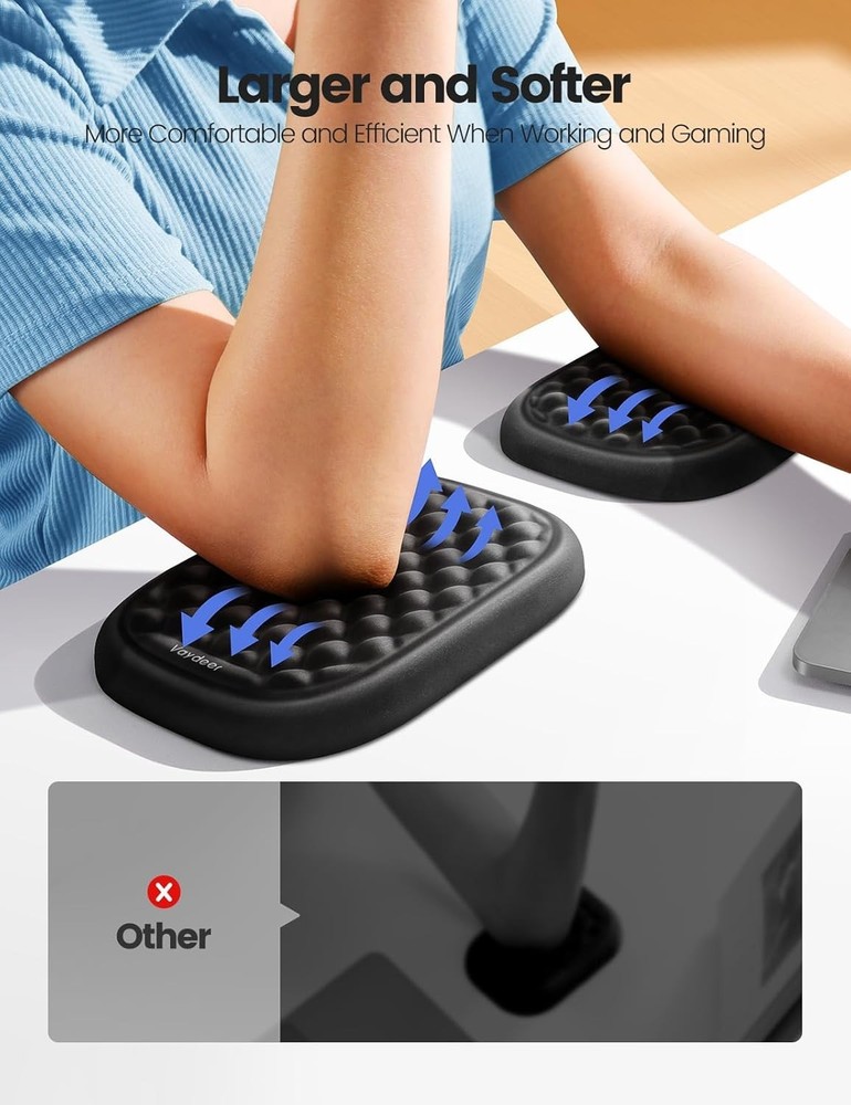 Memory Foam Elbow Rest Pad Vaydeer Desk Armrest Wrist Support Ergonomic Computer
