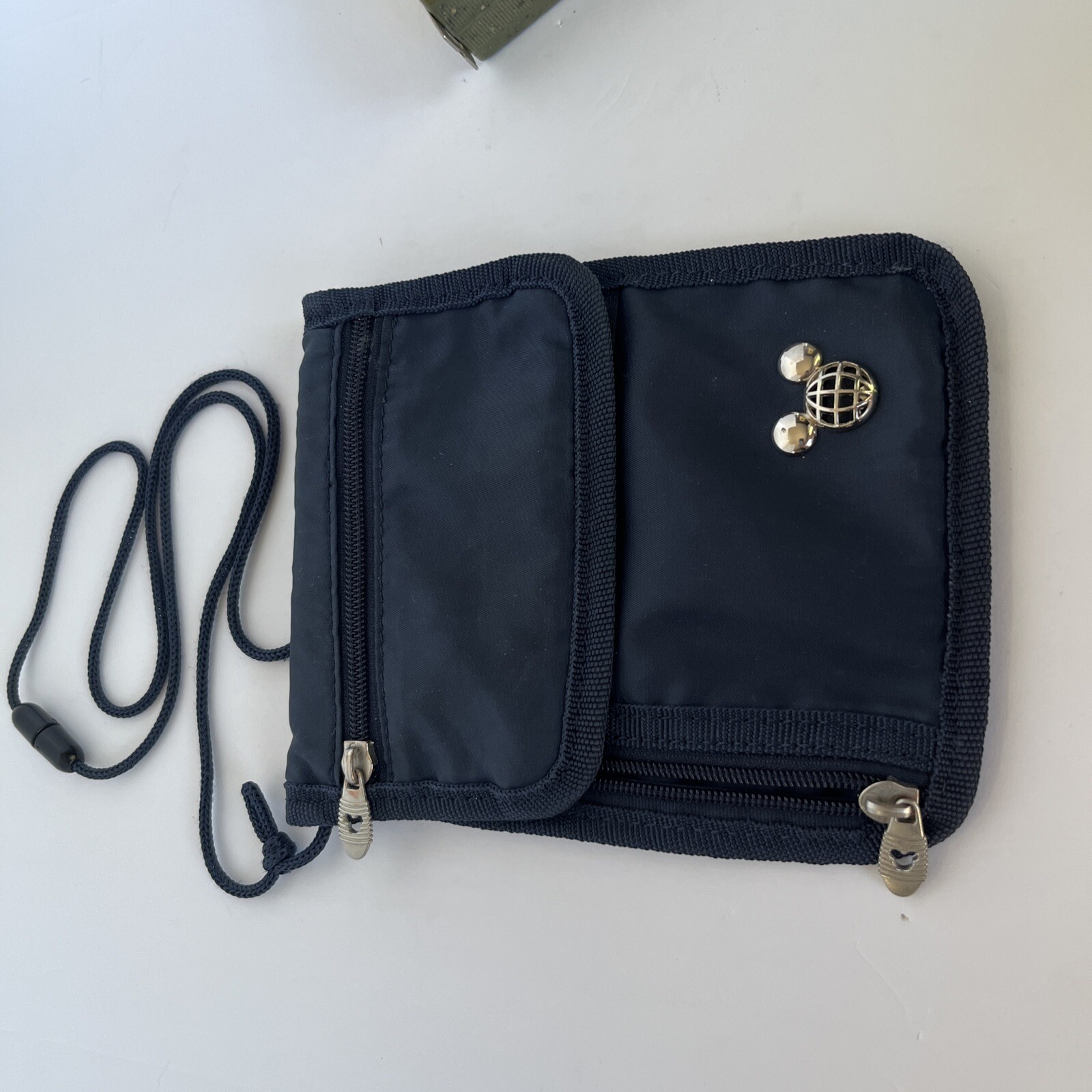Disney TAG Travel Accessories Gear Navy Blue Neck Wallet ID Holder Bag