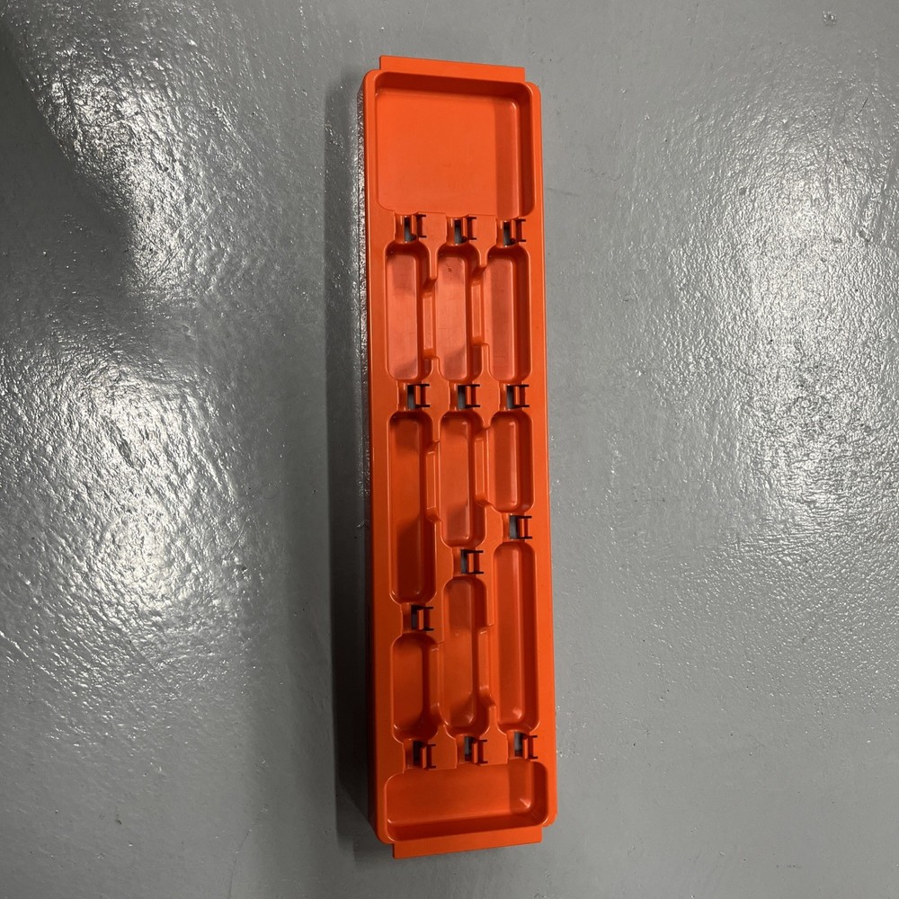 Snap-On Tools 3/8 Extension Organizer Orange Plastic Excellent Condition
