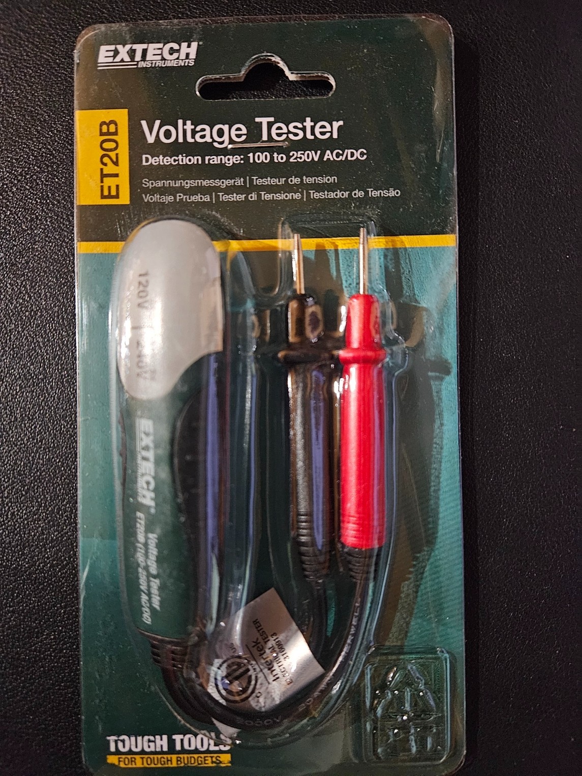 Extech ET20B Compact AC/DC Voltage Detector 100-250V