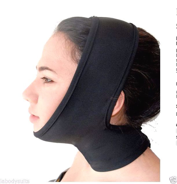 Facial Garment Faceband, Post-surgical Garment, Mesh/Solid, Latex-free, One Size