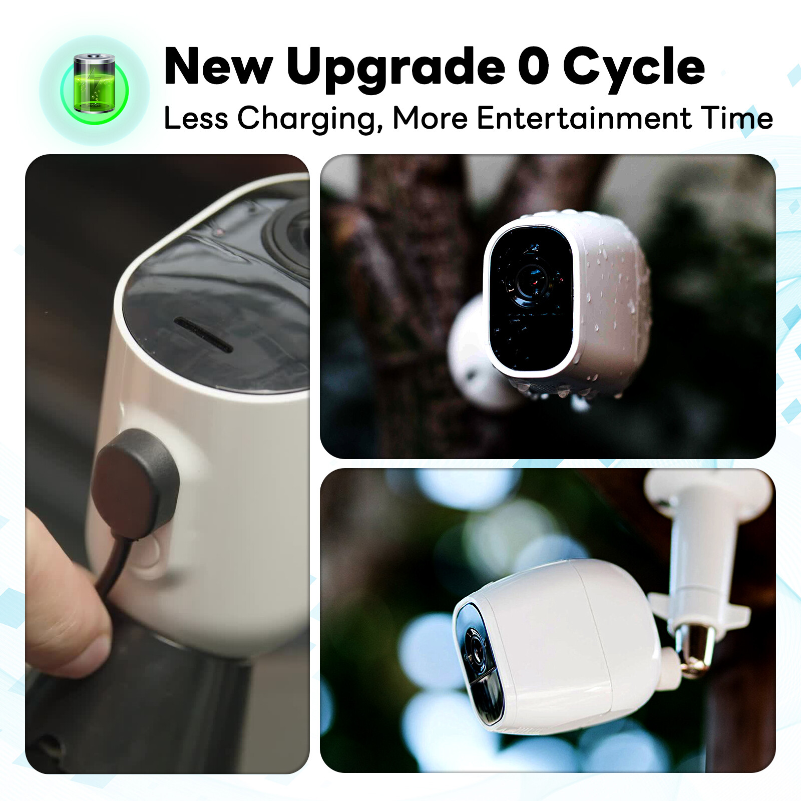 2 Pack 3000mAh Extra Rechargeable Battery for ARLO PRO, PRO 2 Camera VMA4400