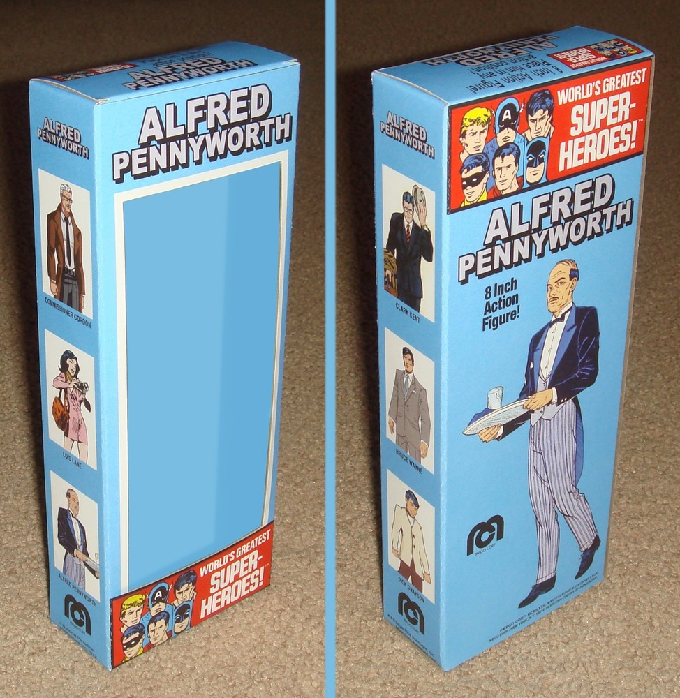 MEGO 8" ALFRED PENNYWORTH CUSTOM BOX ONLY