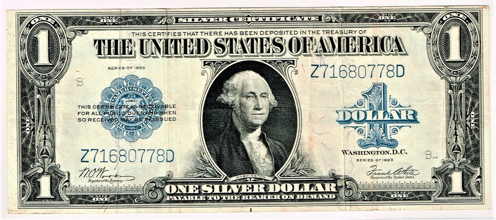 Fr. 238 $1 1923 Silver Certificate Fine.