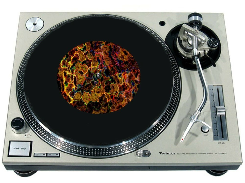 Slipmat Slip Mat 4 Technics or Single 7" 45 Turntable Record Player ABSTRACT 36