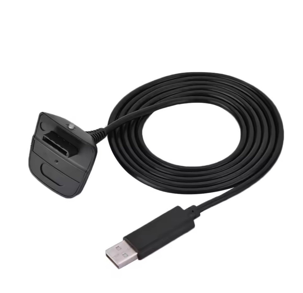 Xbox 360 Controller USB Charging Cable 5FT Play & Charge Black