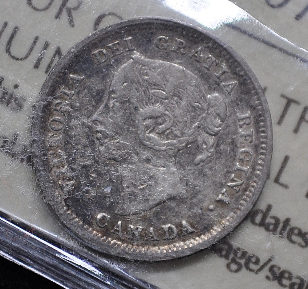 1889 Canada 5 cents ICCS graded VF-20