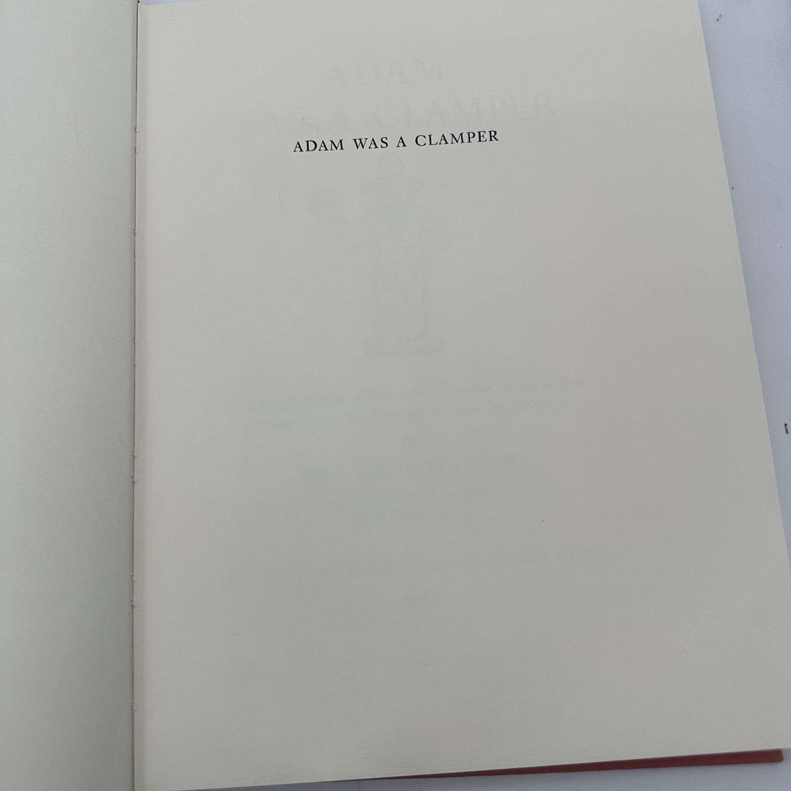 Adam Was a Clamper HC 1980 E. Clampus Vitus ECV 1 of 500 copies Limited RARE