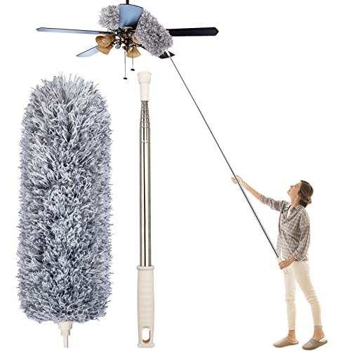 Dusters for Cleaning High Ceiling Fan, Microfiber Feather Duster with 30'' to