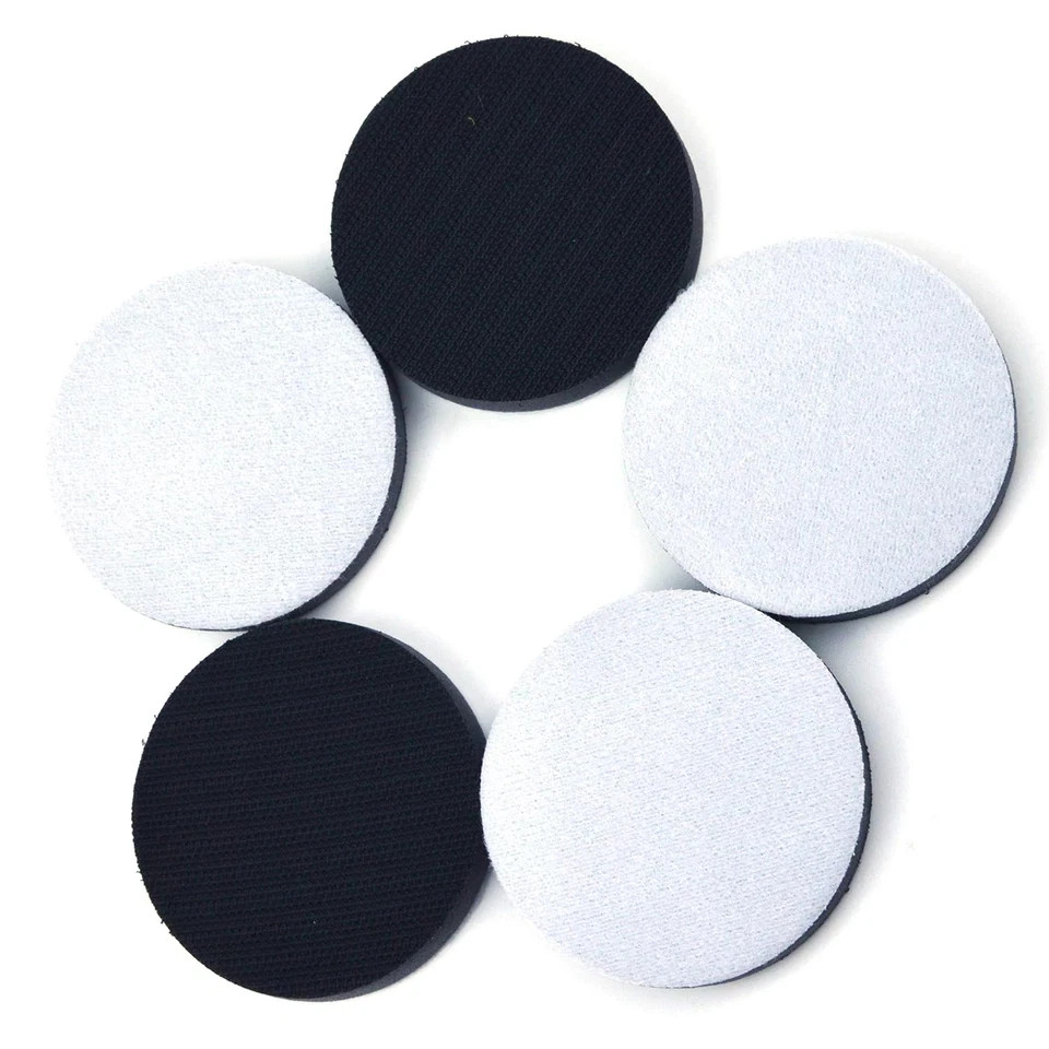 5 Pack 3 Inch (75mm) Foam Interface Pad, Hook and Loop Soft Foam Buffing Pad