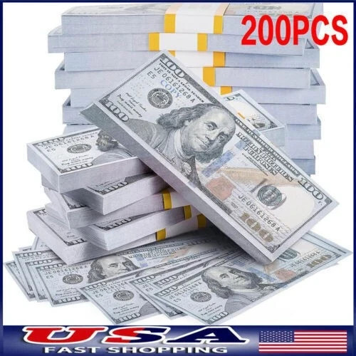 1000pcs(100K) money props toy play fake bills for video Learning Education Toys