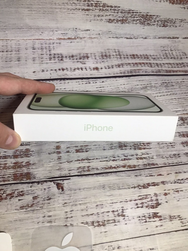 EMPTY Box ONLY APPLE iPhone 15 Green 128GB - Model A2846 Sticker