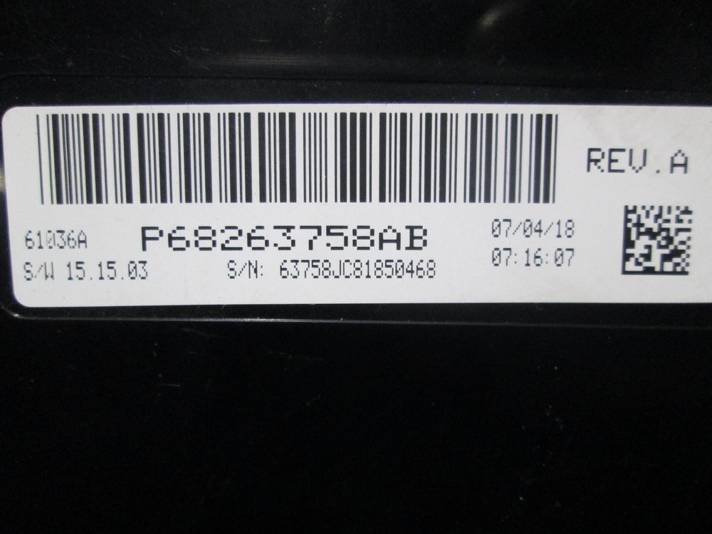 18 DODGE JOURNEY Temperature MODULE 68263758AB