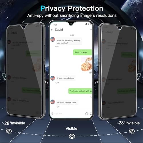 [2 Pack Tempered Glass Screen Protector Compatible with Cricket Icon Privacy