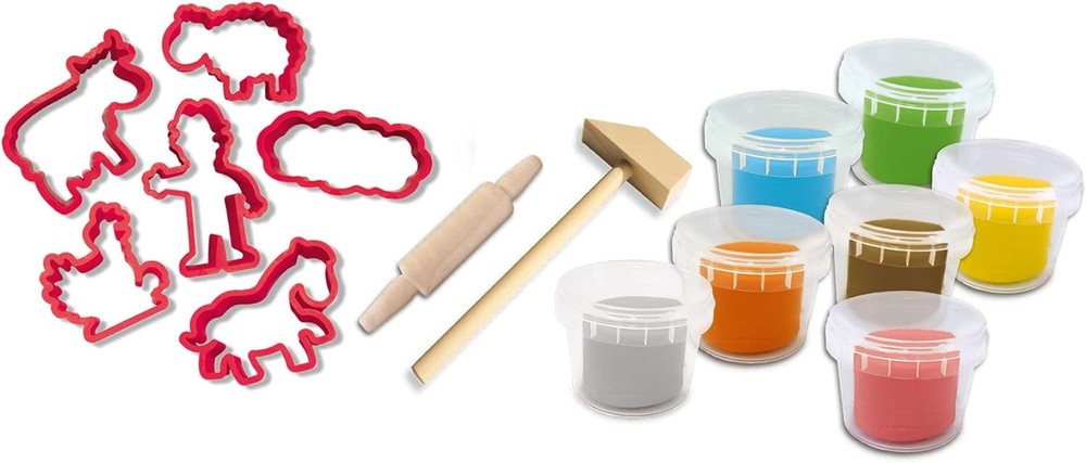 SES Creative 14438 My first-Dough mega set with tools, Multi, Small