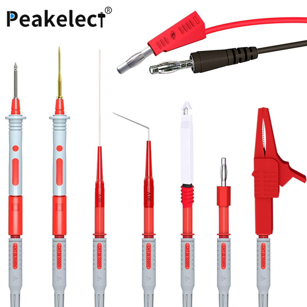 57PCS Back Probe Set Multimeter Test Lead Kit with Replaceable Probe Banana Plug