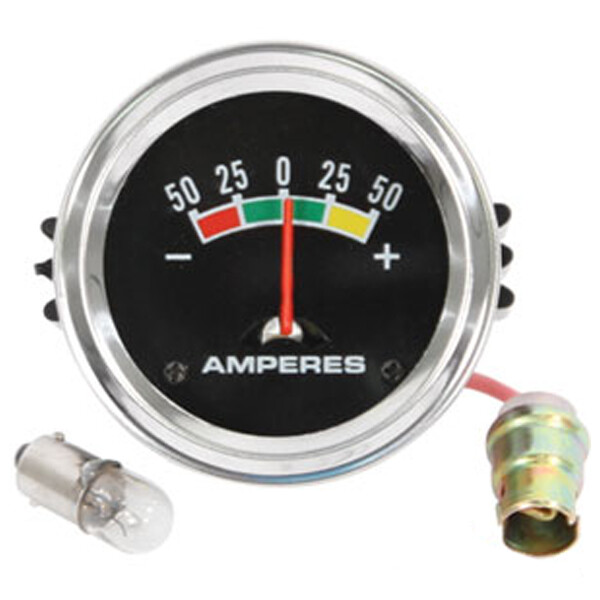 30 Amp Meter Ammeter Tractor Auto Equipment - Chrome Non Lighted