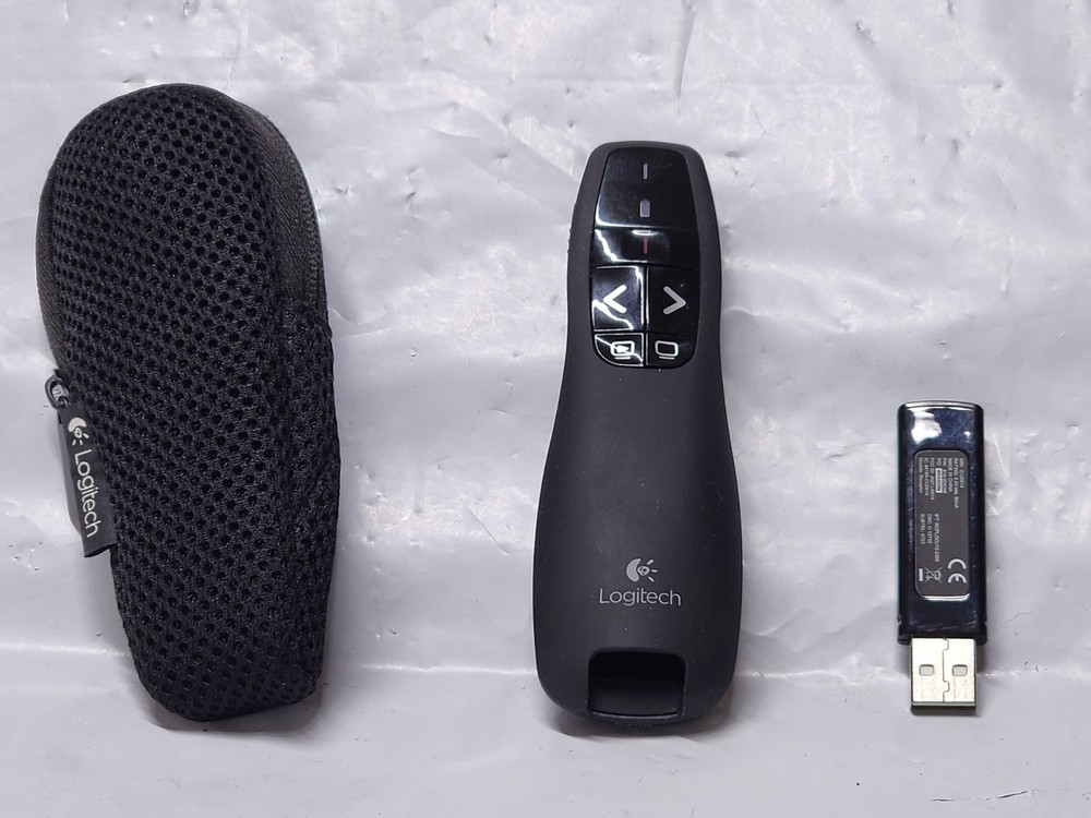 LOGITECH R400 WIRELESS LASER PRESENTER REMOTE - CLICKER w/LASER P0INTER A5.2
