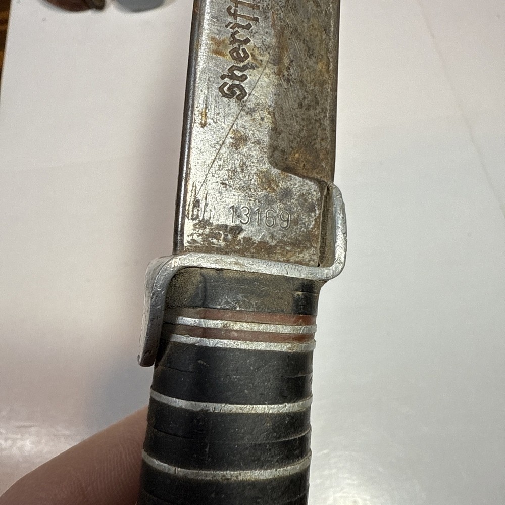 Vintage Fixed Blade Sheriff Knife Solingen Germany