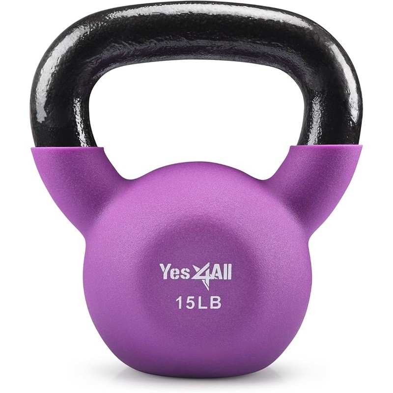 Solid Cast Iron Neoprene Kettlebell Adjustable Weights Ergonomic Grip Stability