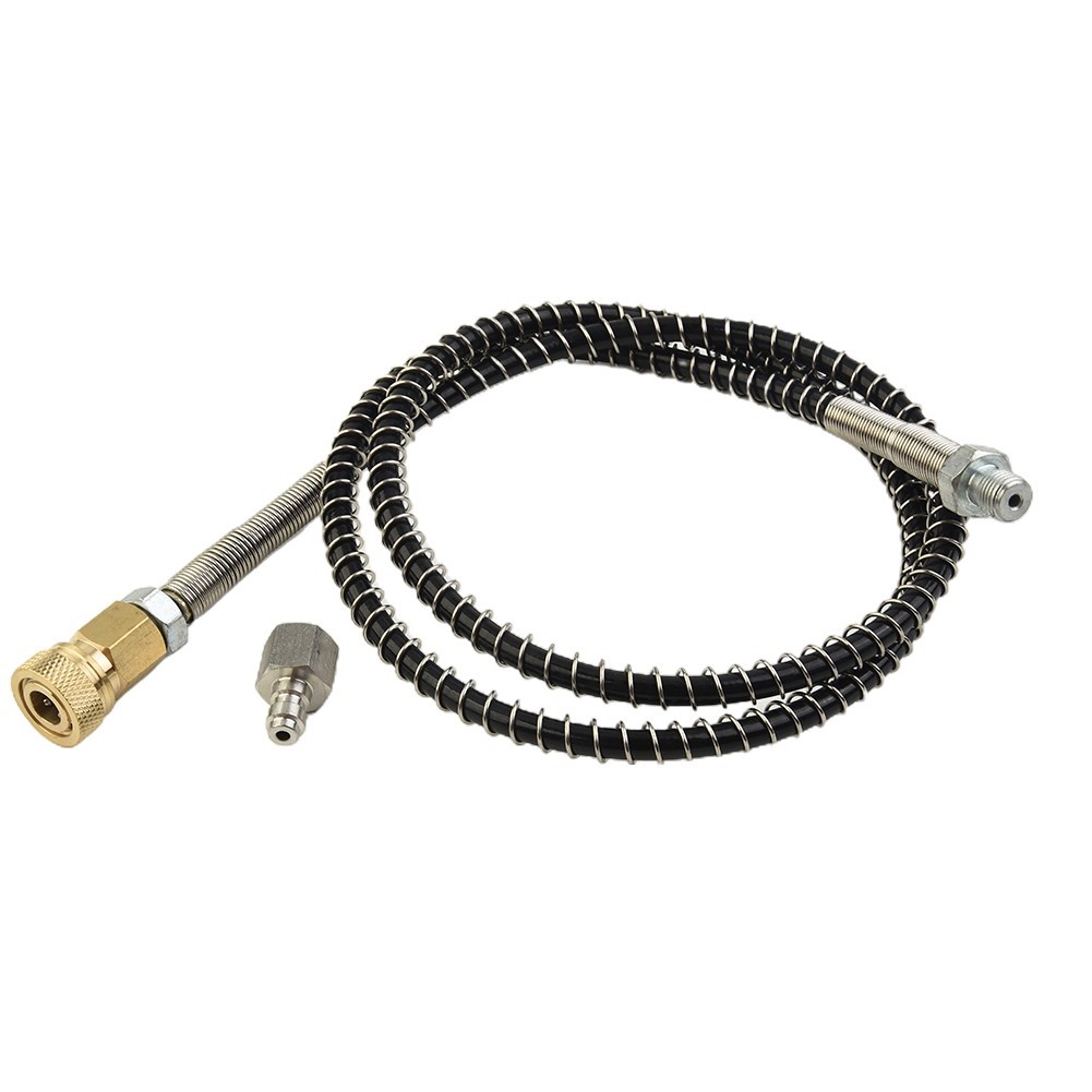 Braided Hose for 4500PSI For HPA SCUBA PCP Tank Fill with Quick Release Black