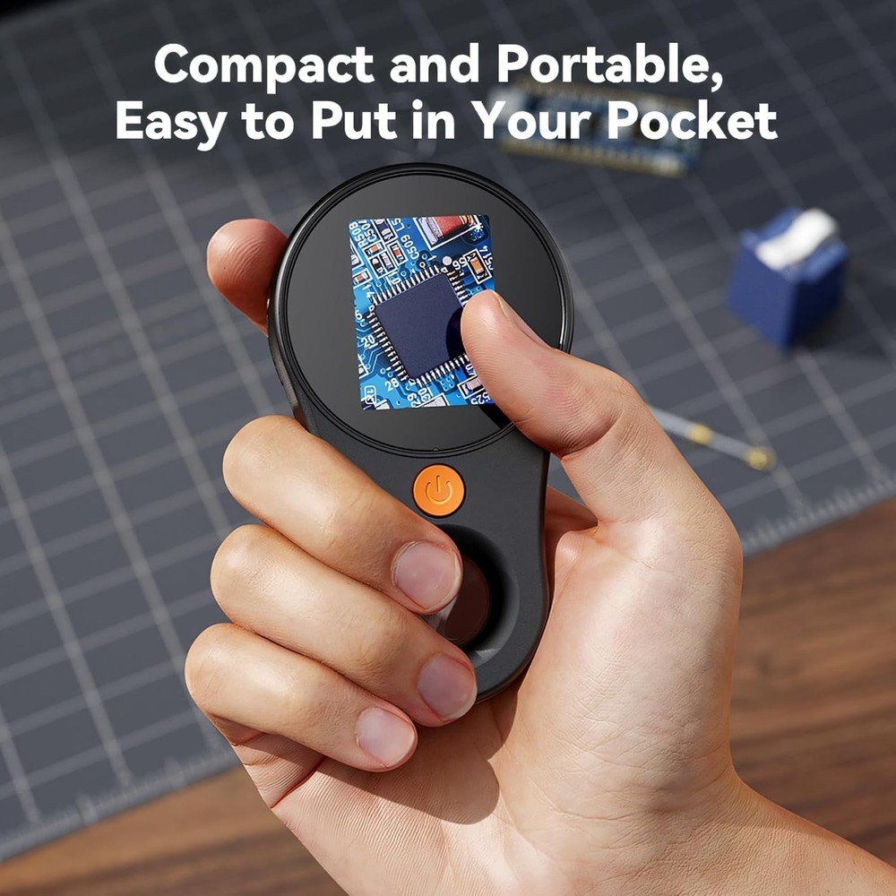 Compact 500X Magnification Microscope with 2.0'' IPS Screen & Easy USB Access