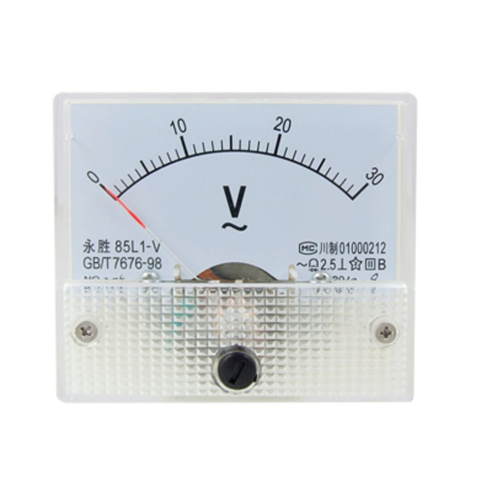 AC 0-30V Rectangle Analog Volt Panel Meter Gauge 85L1