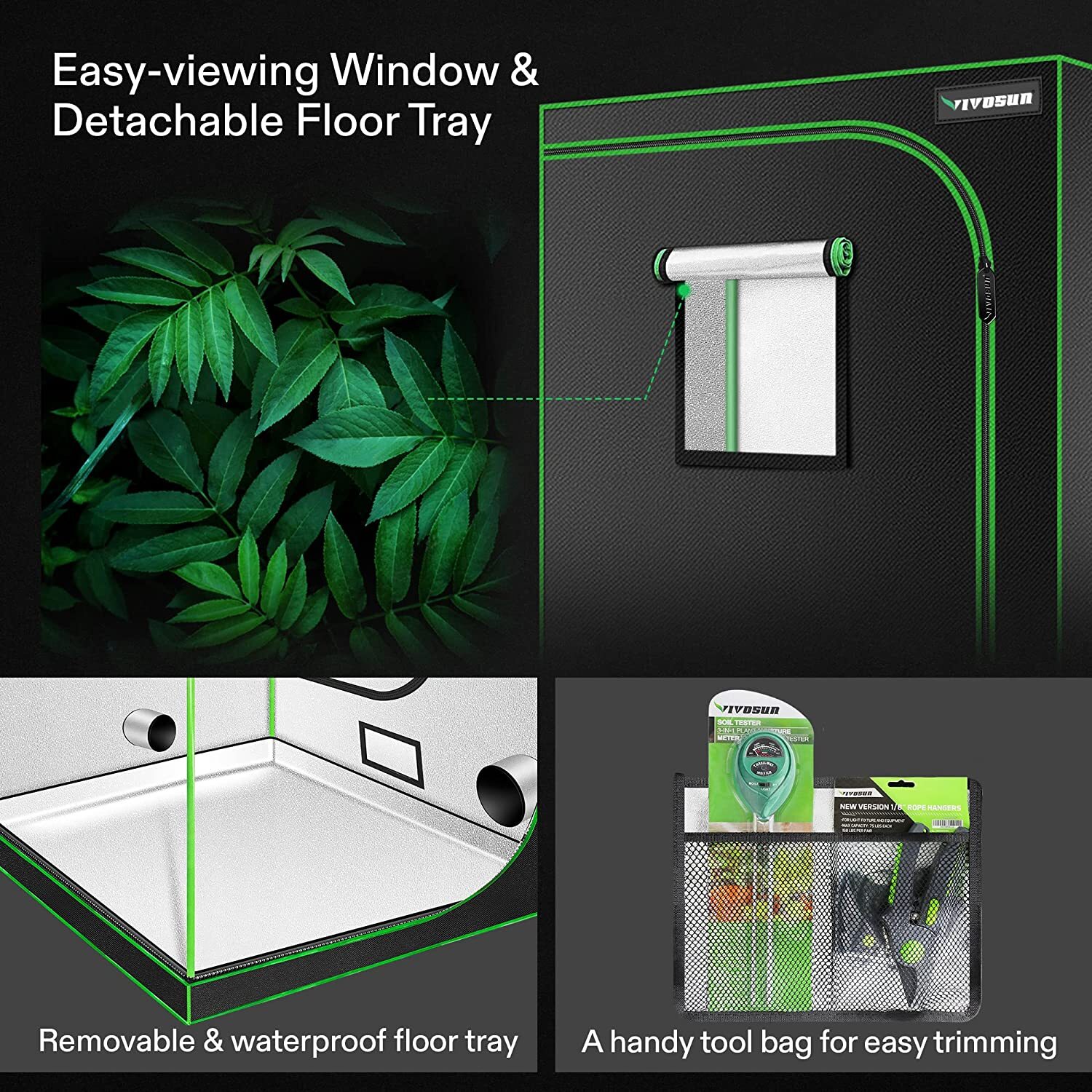4'x2' Indoor Grow Tent with 4-Inch Inline Fan Kit, New