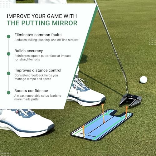 Golf Putting Mirror - Putting Mirror Training Aid - Putting Alignment Practice