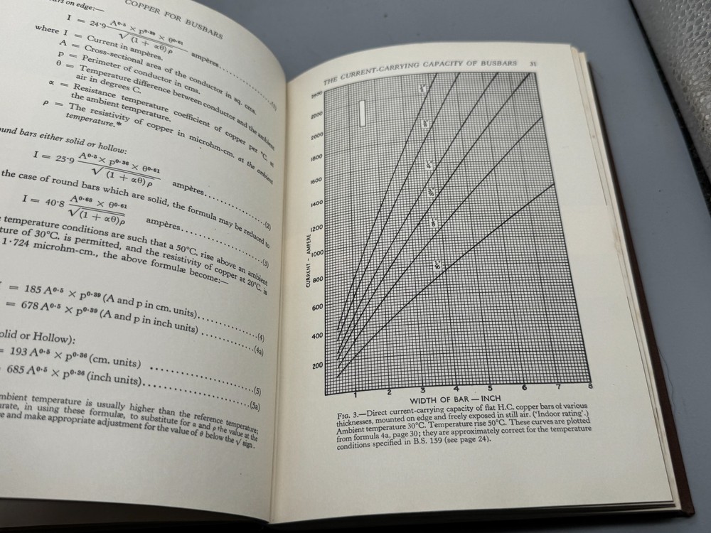 VINTAGE COPPER FOR BUSBARS HARDCOVER CDA TECHNICAL ELECTRICAL ENGINEERING