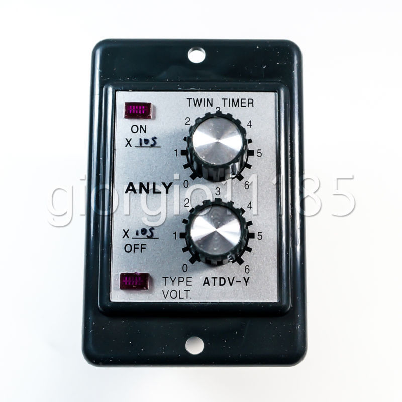 US Stock Timer ATDV-Y 12V DC 60S Second Double Time Delay Switch & Base Socket