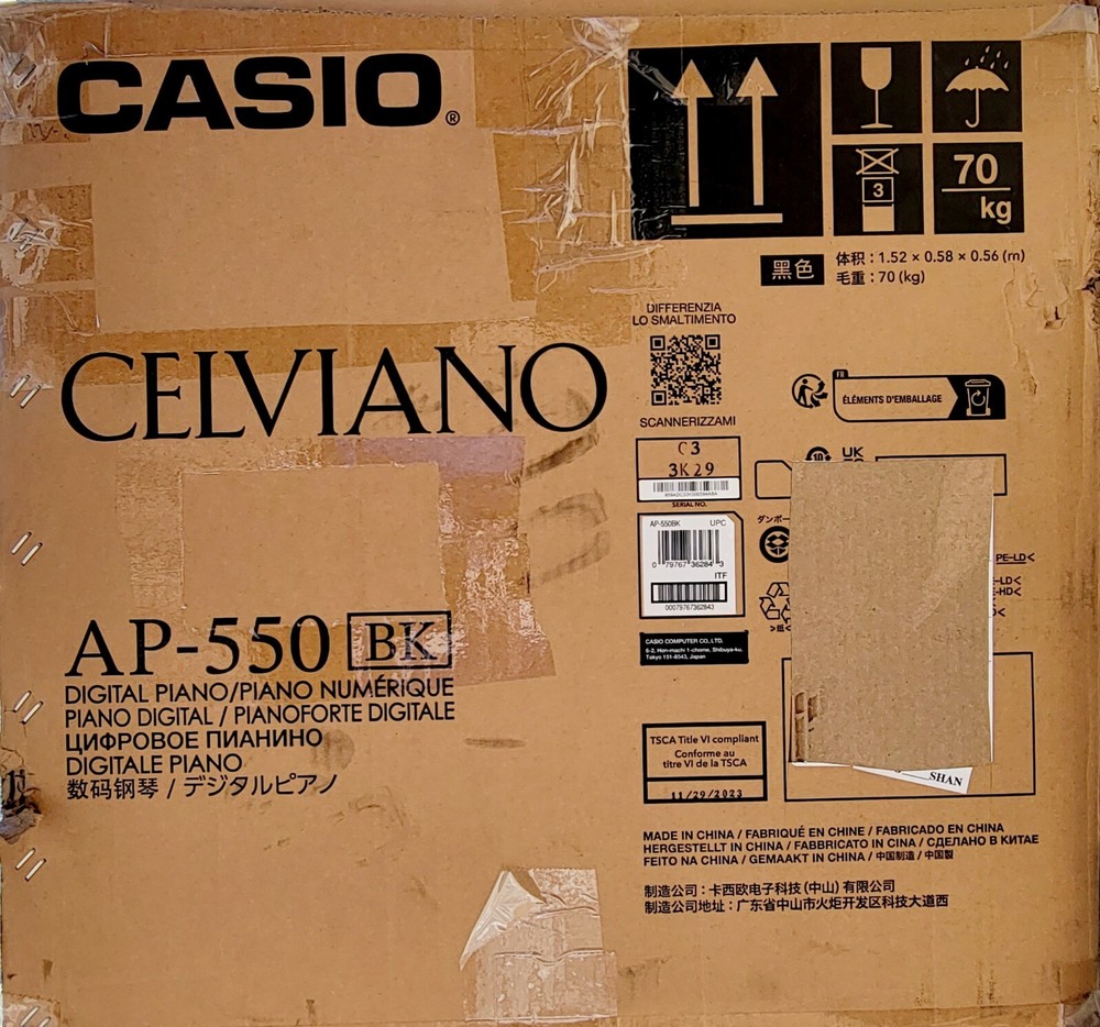 Casio Celviano AP-550BK Console Digital Piano Black Dented