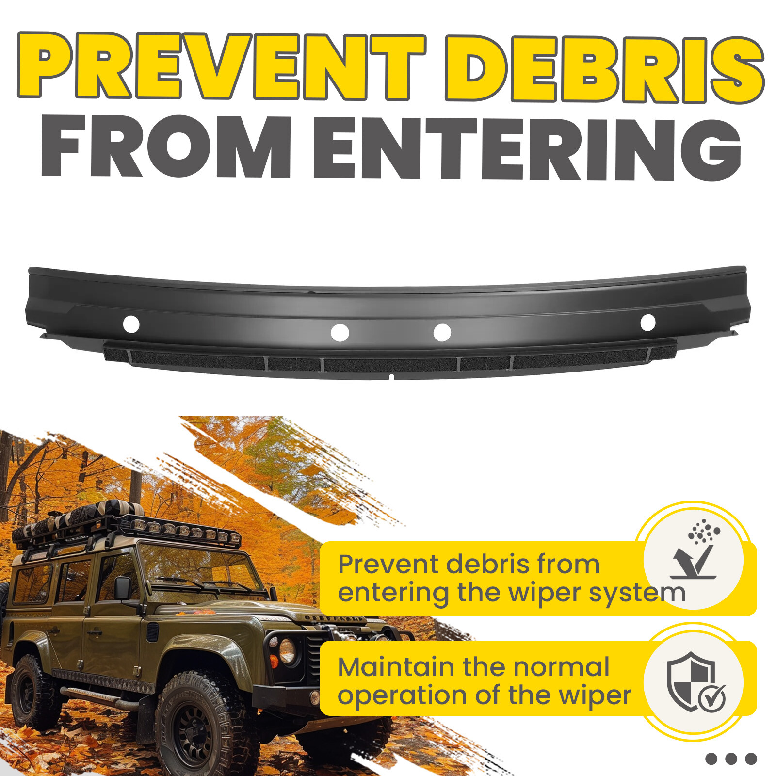 FOR LAND ROVER DISCOVERY 2 II 99-04 WINDSHIELD COWL MOLDING WIPER PANEL COVER