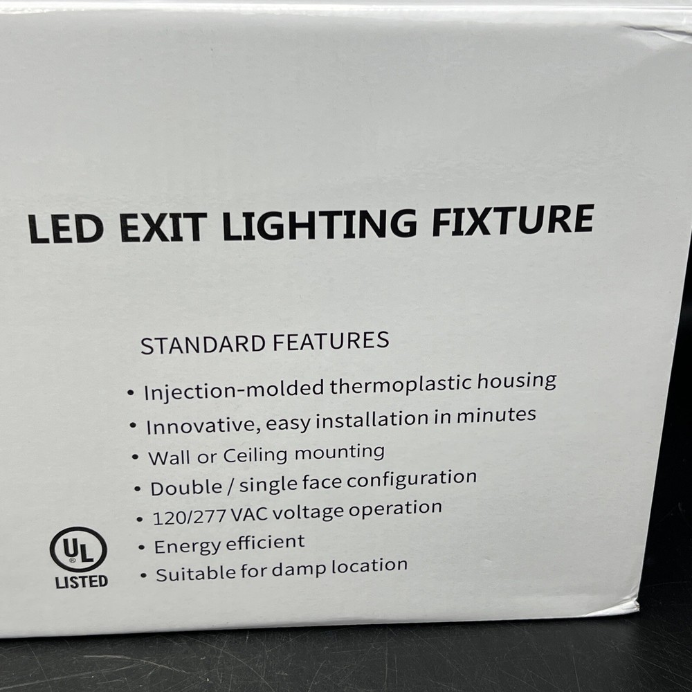 Green LED Exit Sign Emergency Light Adjustable Lamps Exit Combo UL listed 6 Pack