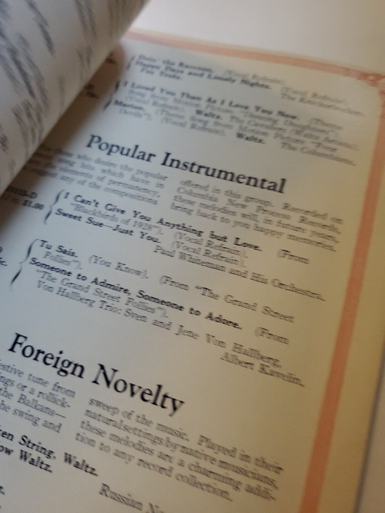 Columbia Records and Magic Notes 1929 ORIGINAL Q