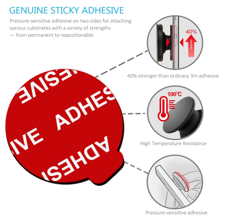 8 Pack Replacement Adhesive Pads for Pop Expanding phone Stand and Socket