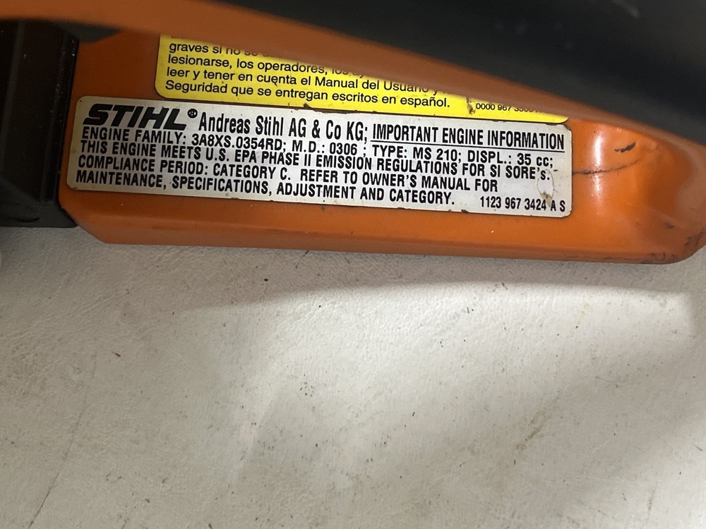 Stihl MS210C Chainsaw 16” Bar & Chain EASY START SYSTEM, RUNS GREAT