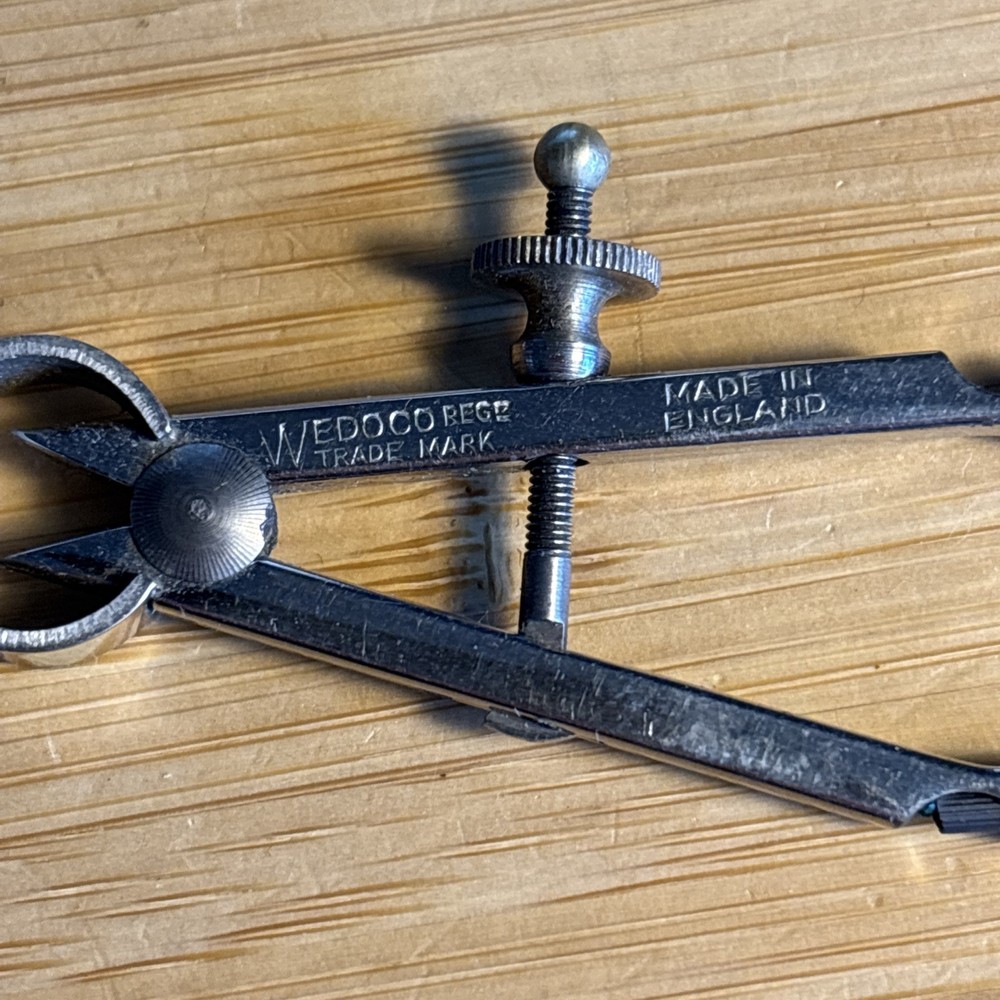 Vintage Wedoco 464 Engineering Precision Drawing Compass (Part Set) Technical