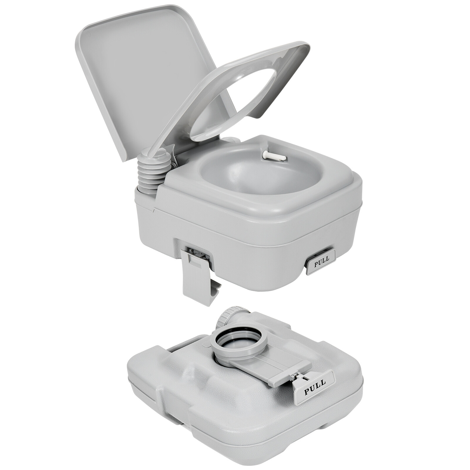 2.6 Gallon 10L Portable Toilet Flush Commode Potty Outdoor Indoor Travel Camping