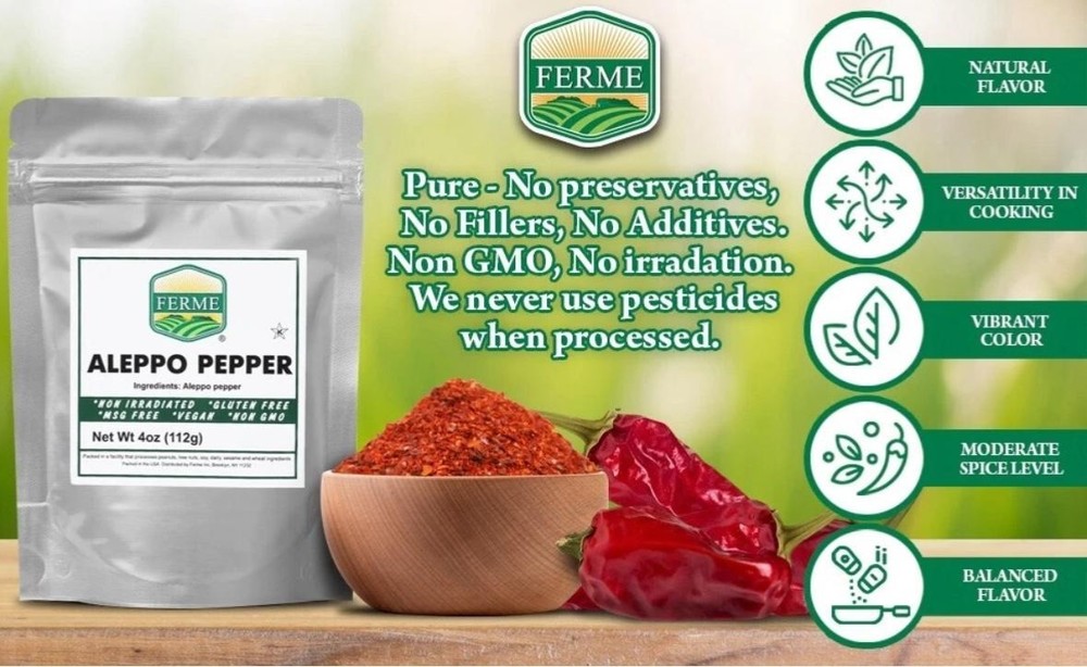 Premium Crushed Aleppo Pepper Flakes 4 oz