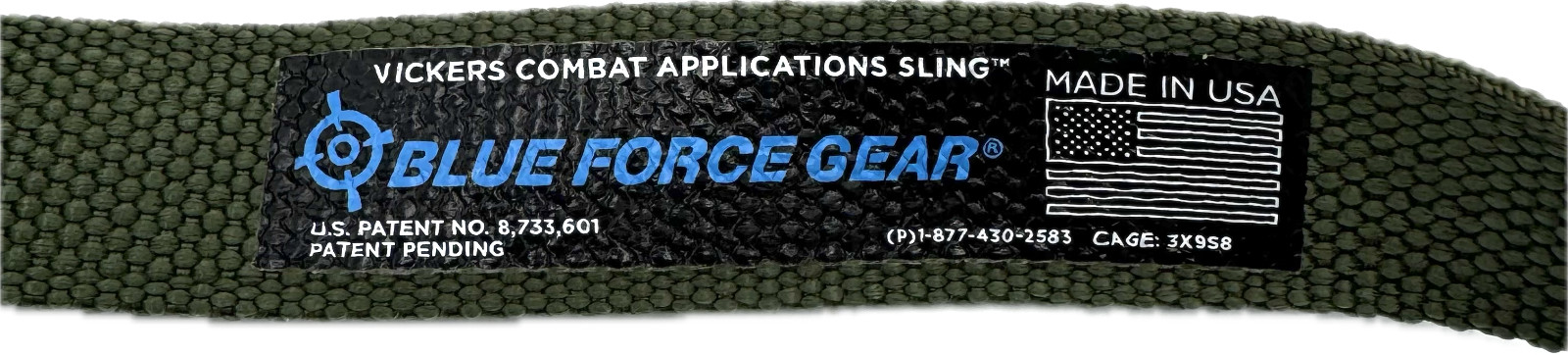 Blue Force Gear VCAS Vickers 2-Point Combat Sling, OD Green, VCAS-125-OA-OD
