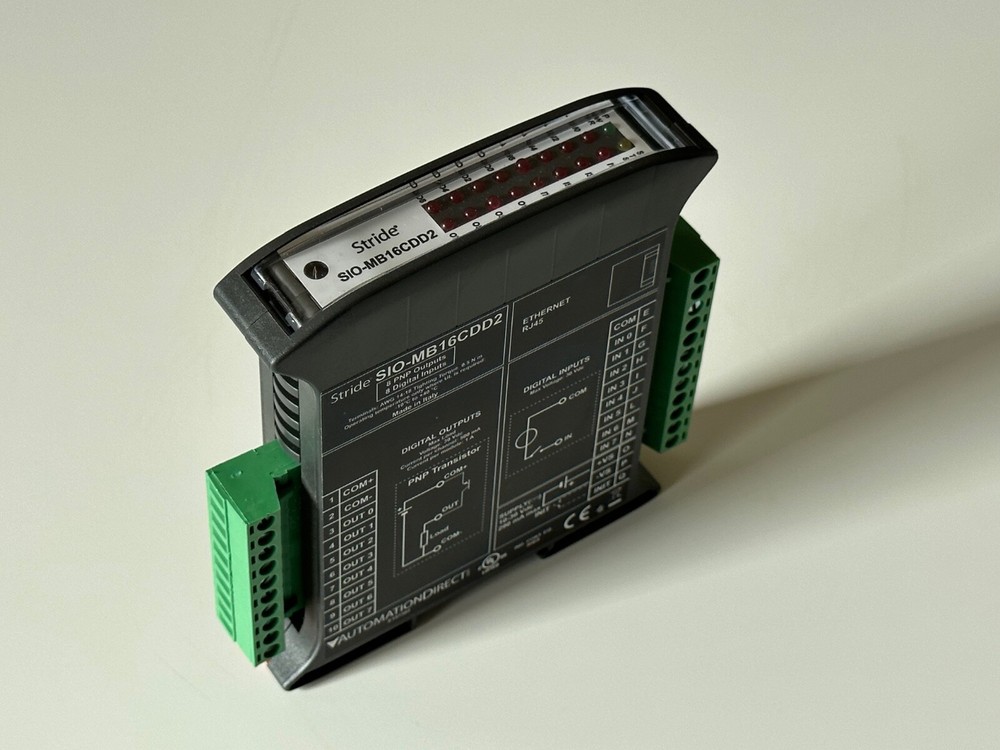 Stride SIO-MB16CDD2 discrete combo module, 8 Inputs, 8 outputs