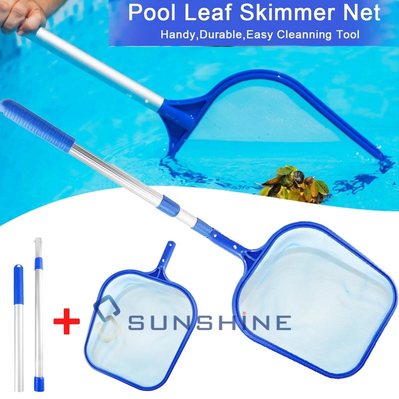 Pool Skimmer Net with Pole Pool Net Fine Mesh Leaf Rake Debris pickup Removal