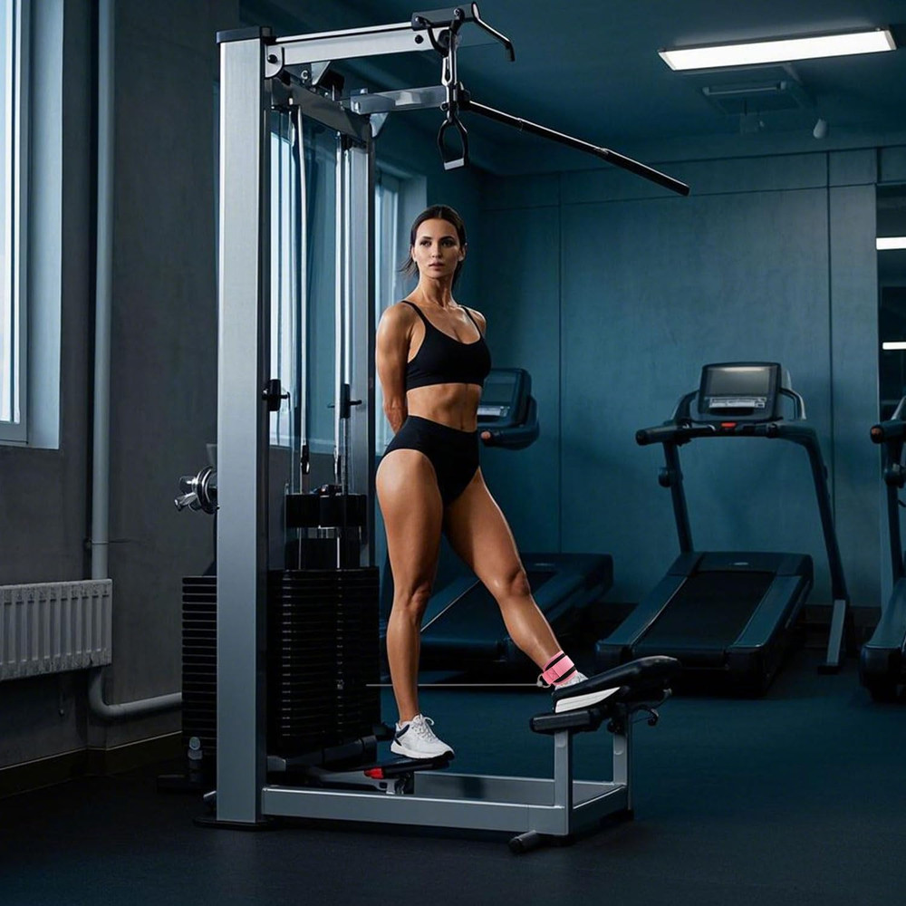 Adjustable Neoprene Ankle Straps for Cable Machine Workouts - 2 Pack